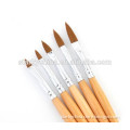 Chinese Spring Festival Offer Nail Art Product Wood Handle Pure Kolinsky Hair Acrylic Brush For Nail Tool